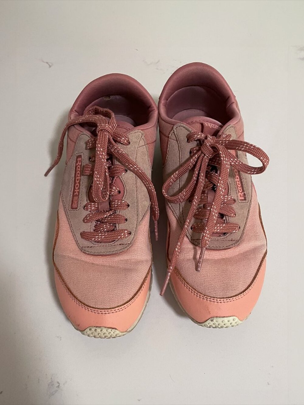 Pink Reebok Classic Nylon Sneakers sz 8.5